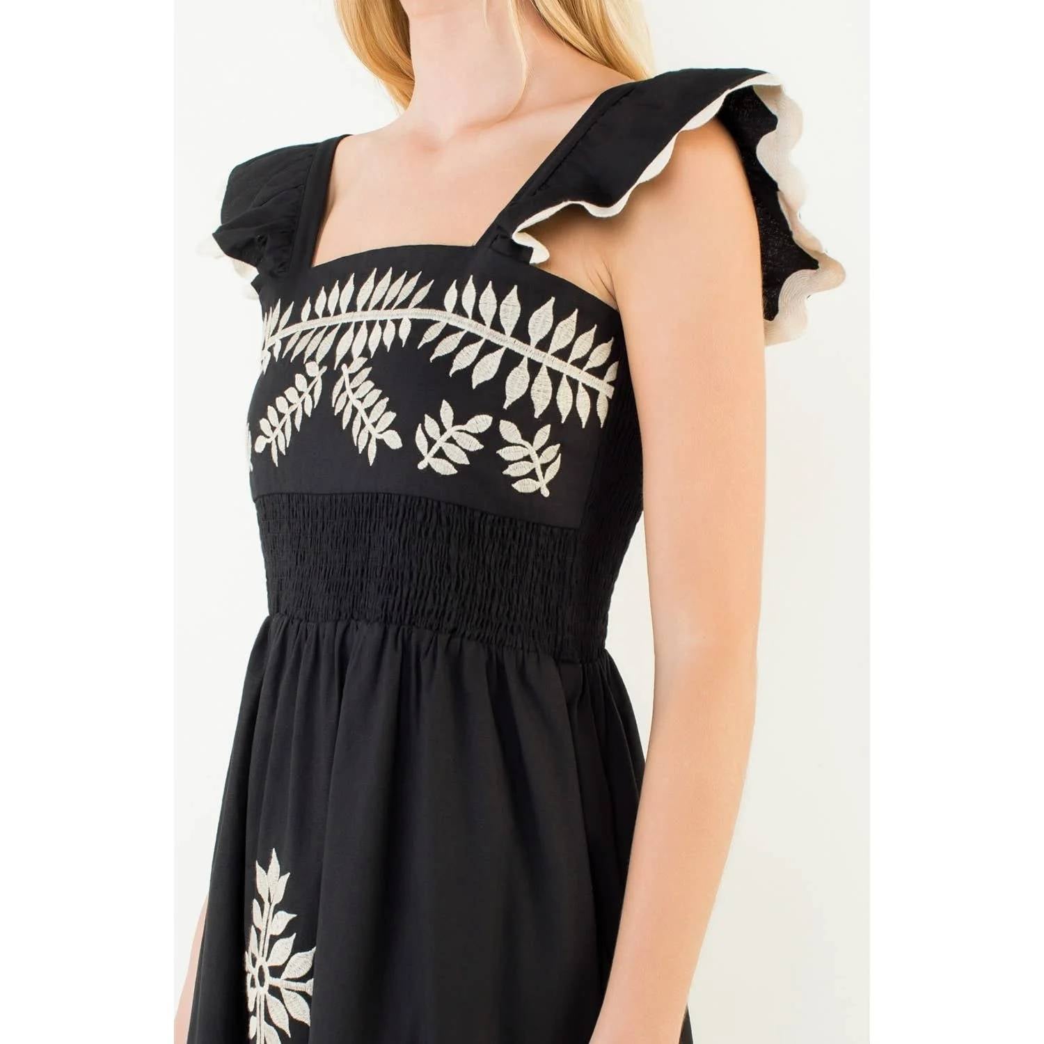 Thml - Shleby Embroidered Midi Dress