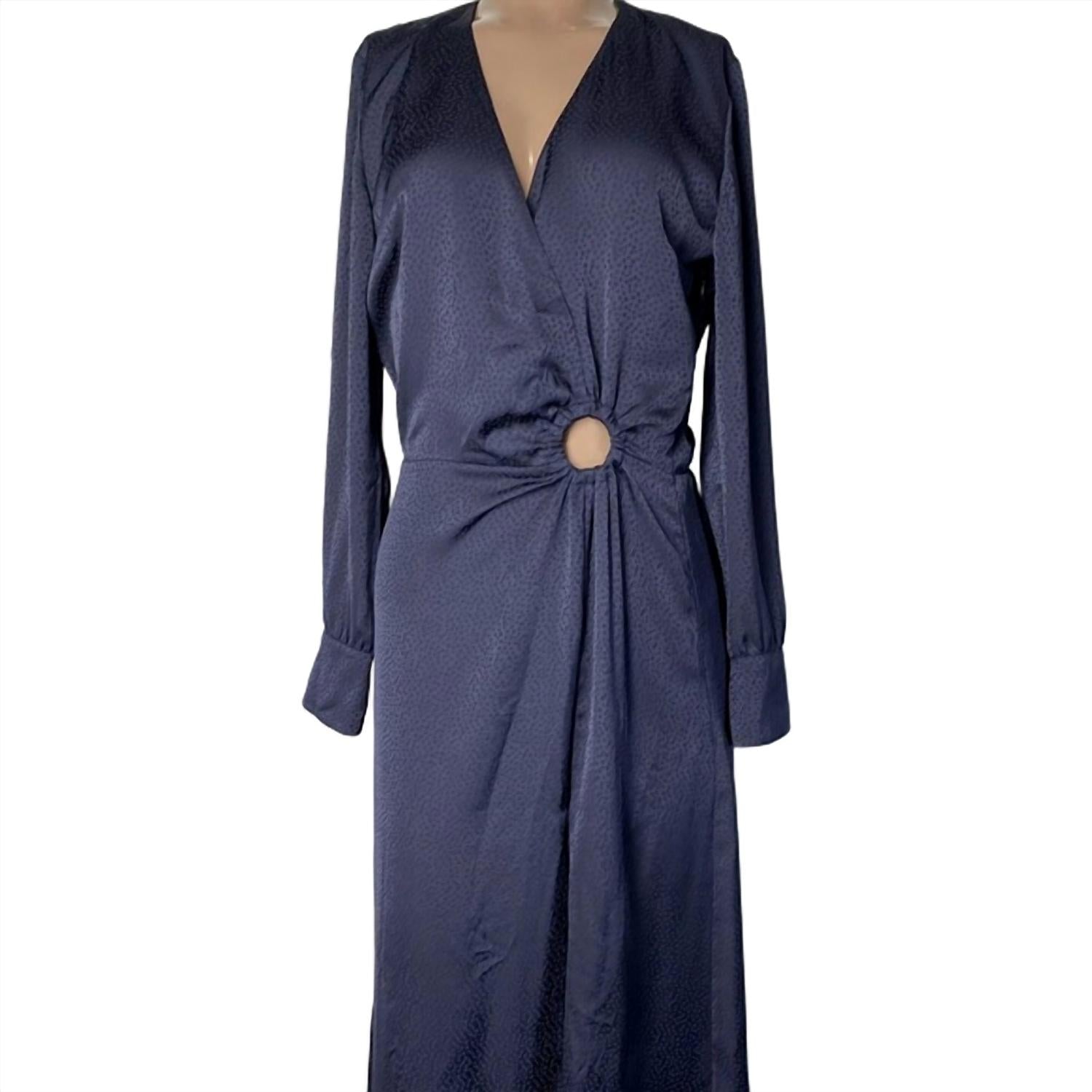 Ba&Sh - Women's V-neck Jacquard Midi Dress