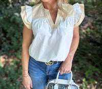 Strut & Bolt - Marah Ruffle Sleeve Top