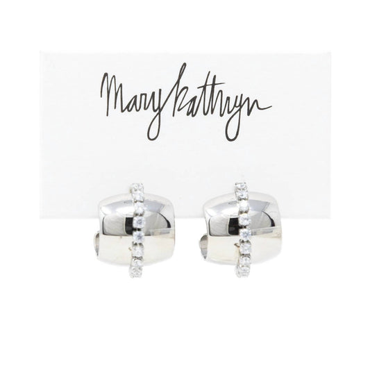 Mary Kathryn Designs - Women Clara Chunk Cz Hoop Earrings