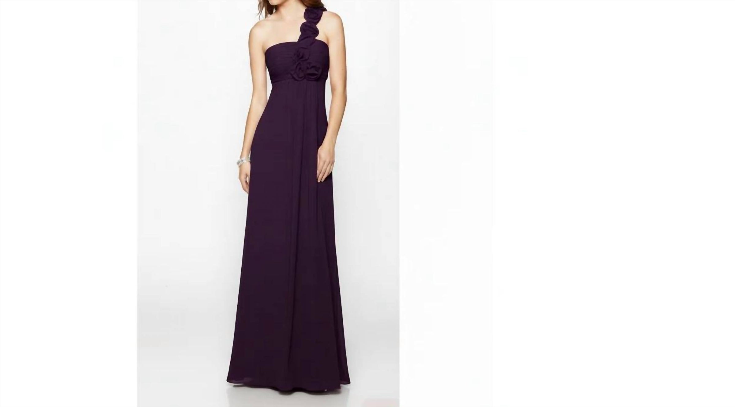 Last Dress - One-Shoulder Chiffon Gown