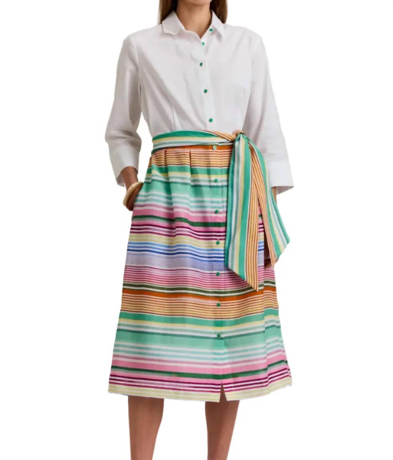 Hinson Wu - Robin 3/4 Sleeve Multi Linen Dress