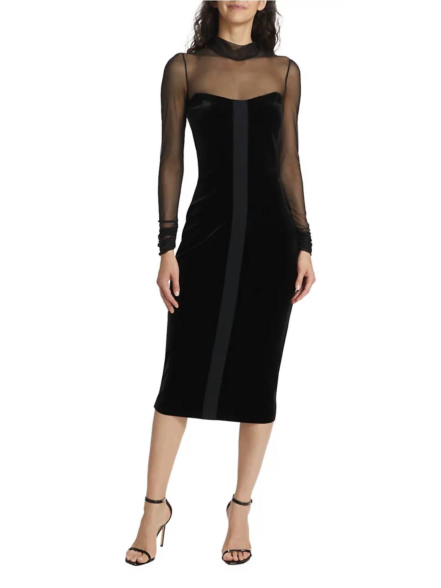 Chiara Boni - Calanta Velvet Illusion Midi-Dress