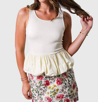 West Of - Bella Sleeveless Peplum Top
