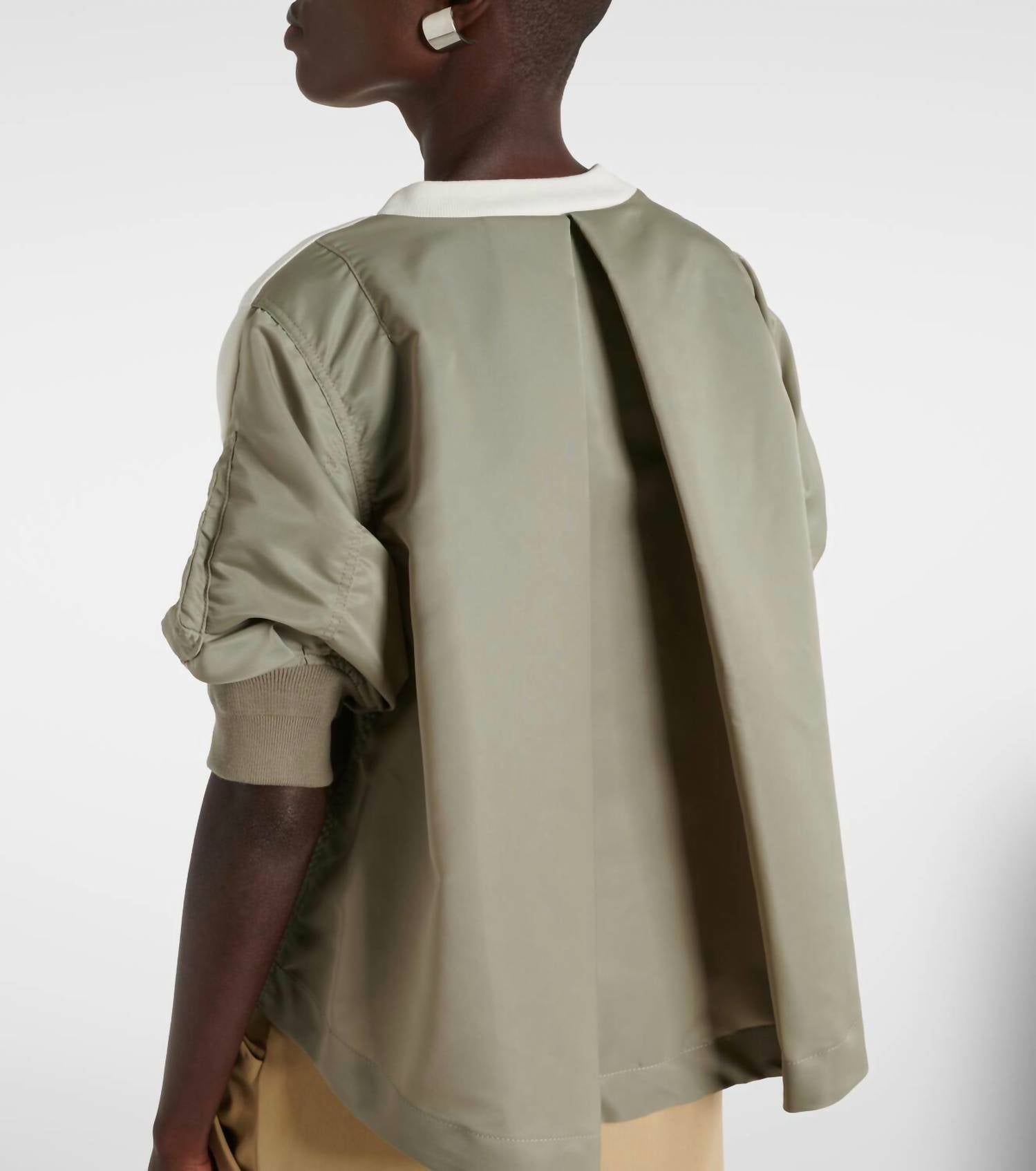 Sacai - Nylon Twill X Sponge Sweat Pullover