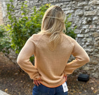 So Me Pumpkin Patch Pretty Sweater in beige - women's sweater - detail view