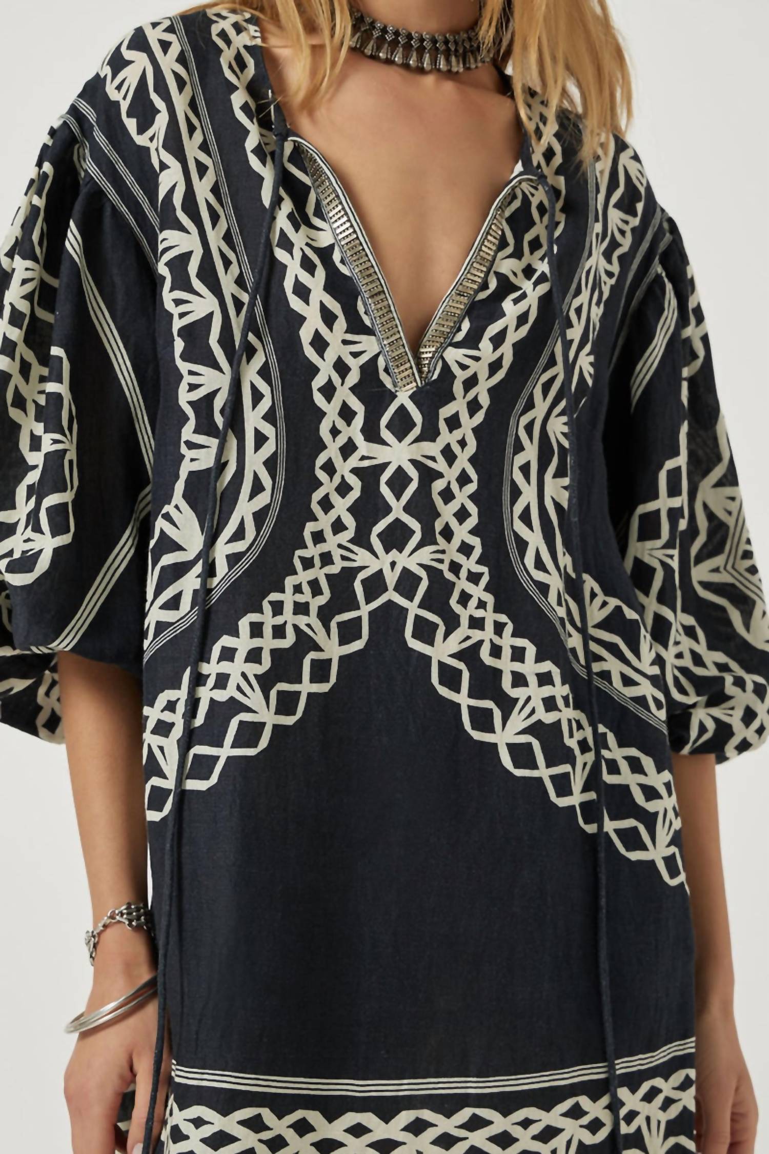 SCARLETT POPPIES Portofina Mini Dress in onyx - women's dress - view 4