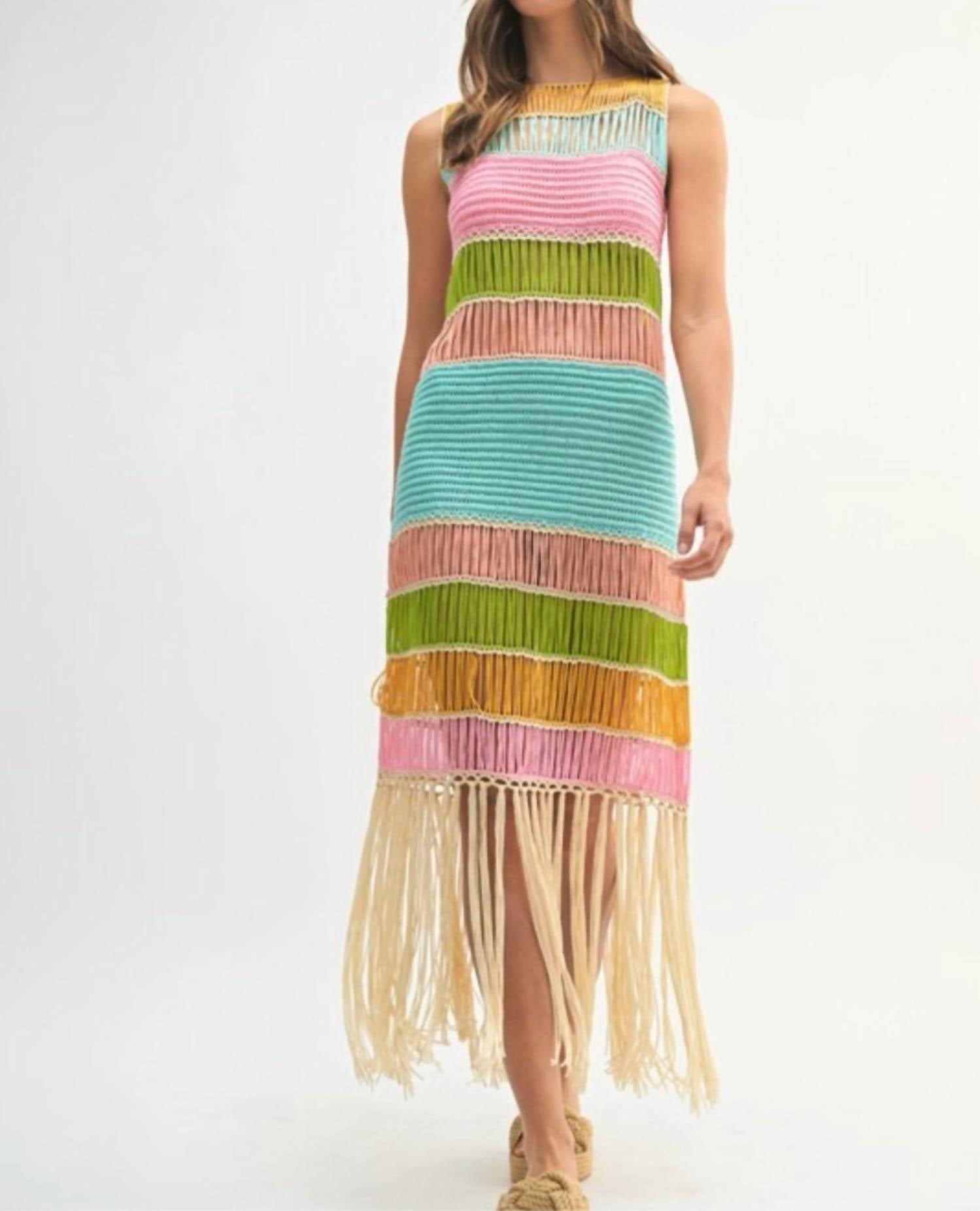 Mable - Astoria Fringed Crochet Dress