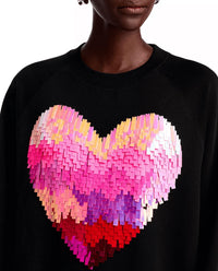 Essentiel Antwerp - Heater Sequin Heart Sweatshirt