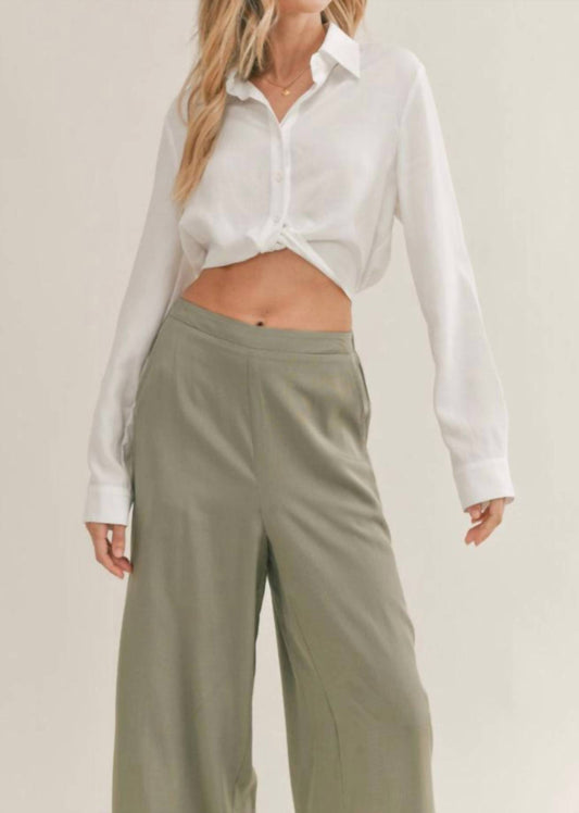 Sadie & Sage - Elisha Button Down Cropped Top