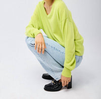 Majestic International - Cashmere Long Sleeve V-neck Sweater