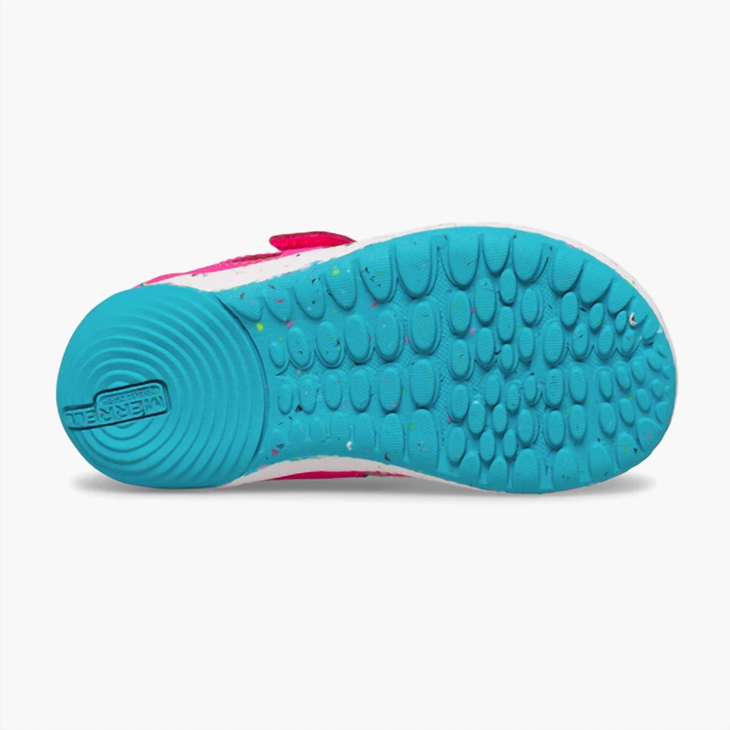 MERRELL Infant-Toddler Bare Steps H20 Water Shoes in berry turq - kids' shoe - detail view
