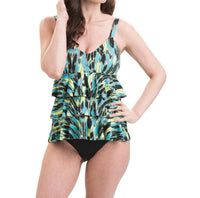 Dolfin - Printed Chlorine Resistant Scoop Neck One Piece Swimsuit