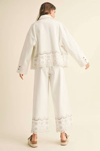 Miou Muse - Embroidery Bottom Pants