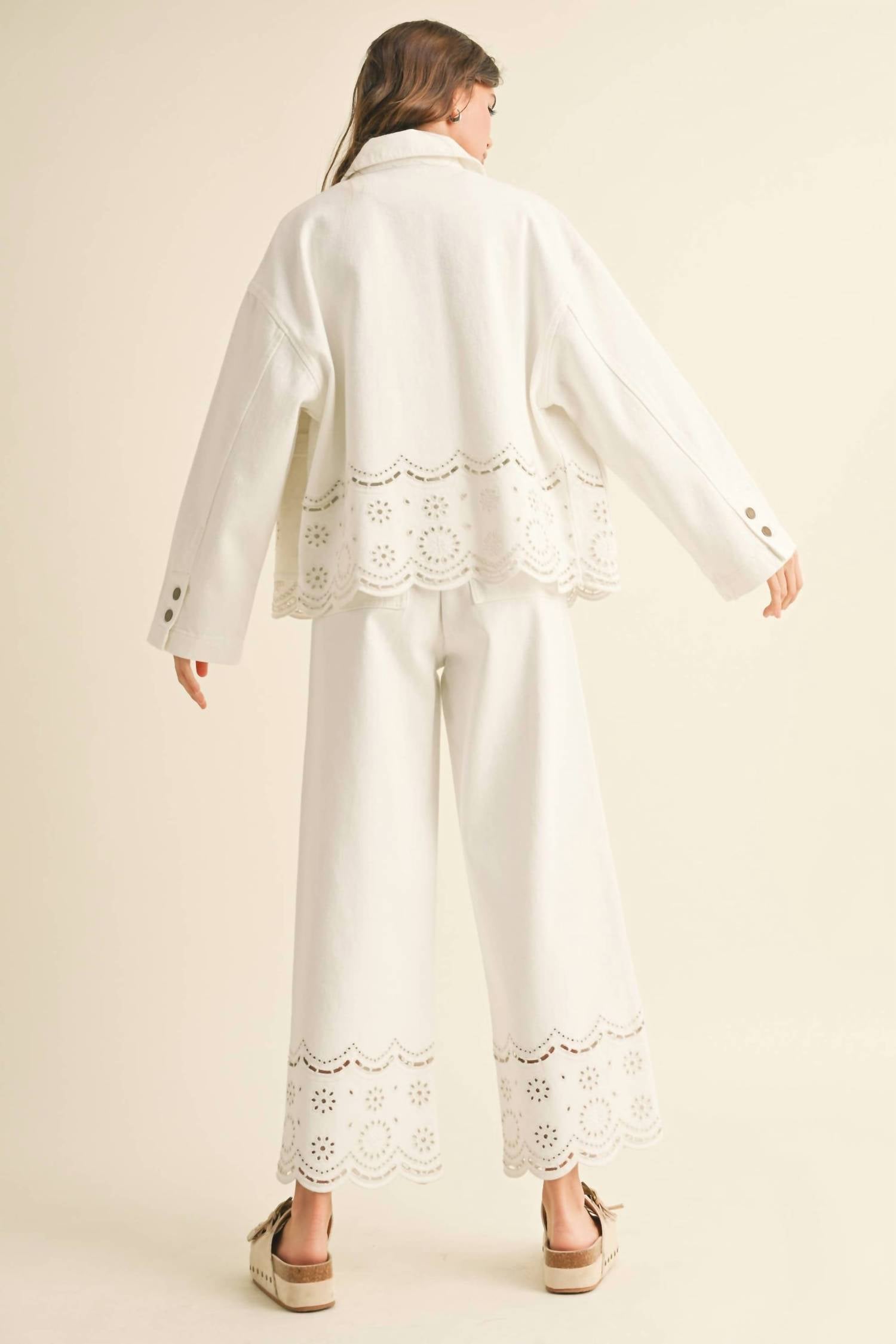 Miou Muse - Embroidery Bottom Pants
