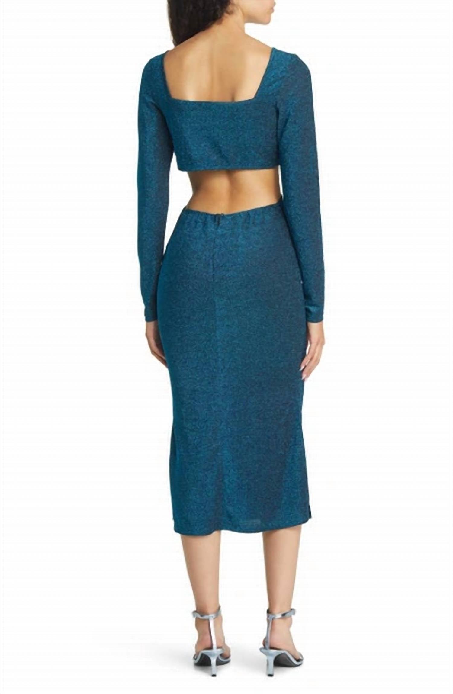 Lulus - Sparks Of Love Cutout Long Sleeve Midi Dress