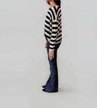 Malibu Road - Coastal Luxe Stripe Knit Sweater