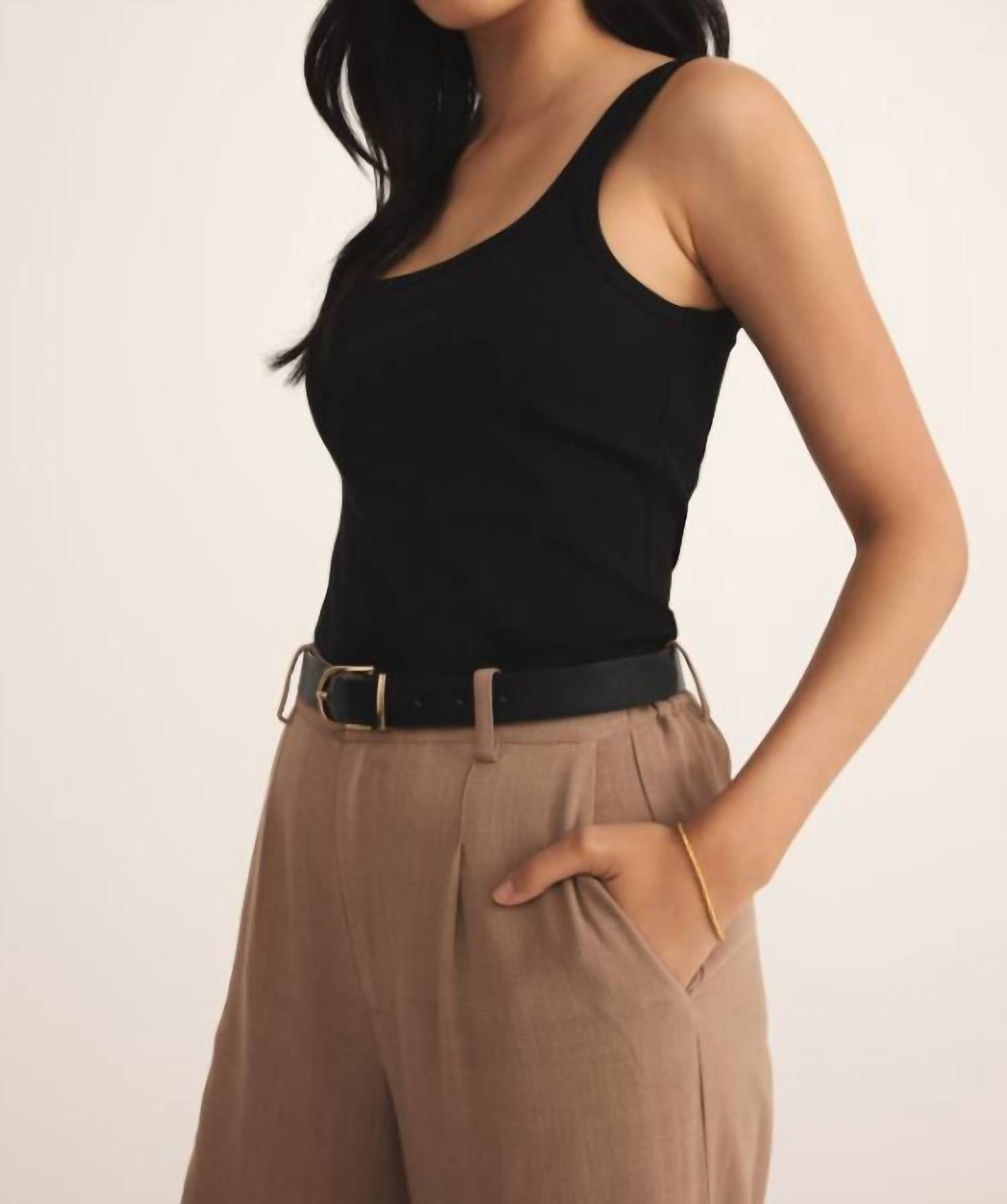 Z Supply Women's Danya Tank Top in black - women's tank top - alternate view