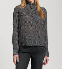 Apny - Ruffle Half Placket Blouse