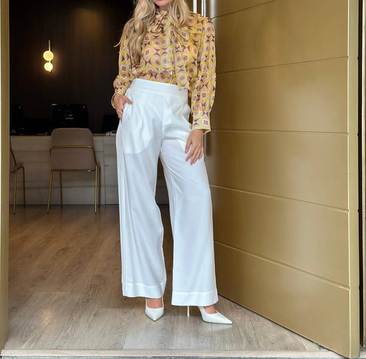 Strass - Silk Puffed Sleeves Blouse