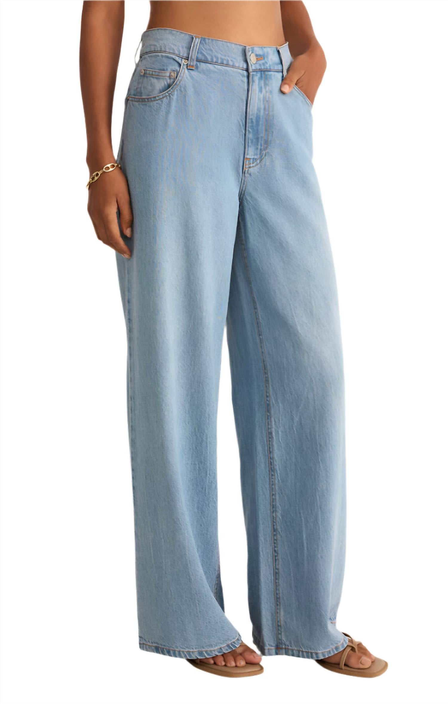 Z Supply - Mia Loose Wide Leg Denim Pants