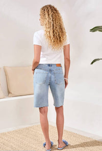 Tribal - Brooke Wide Leg Denim Shorts