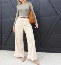 Sage The Label - Women's Foxglove Corduroy Belted Pants