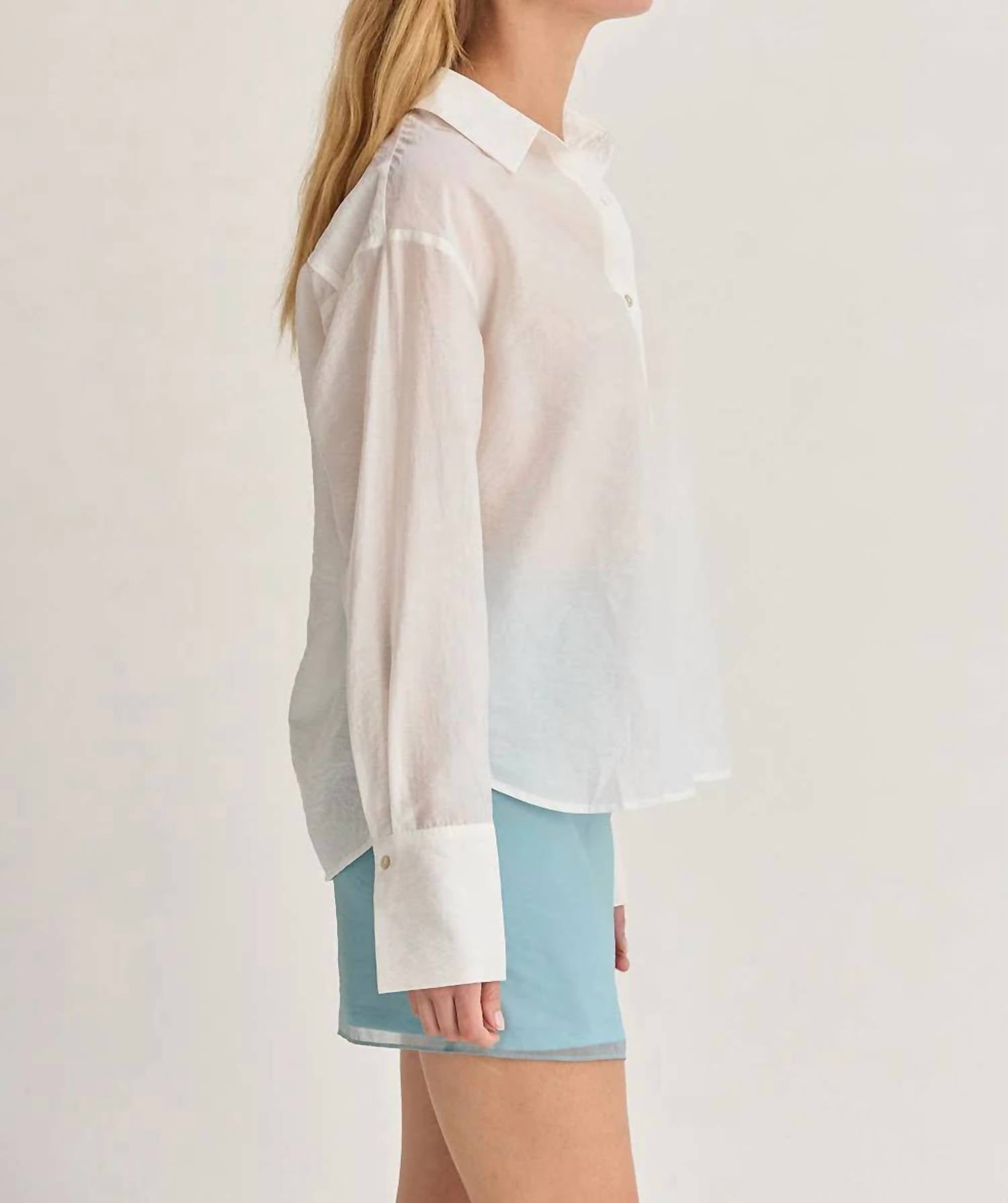 Crescent - Nadia Sheer Button Up Shirt