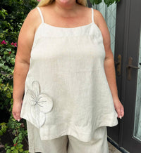 Adriana Contreras - Linen Scoopneck Tank Top - Plus