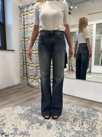 Haikure Korea Denim Jean in intense blue - women's jeans