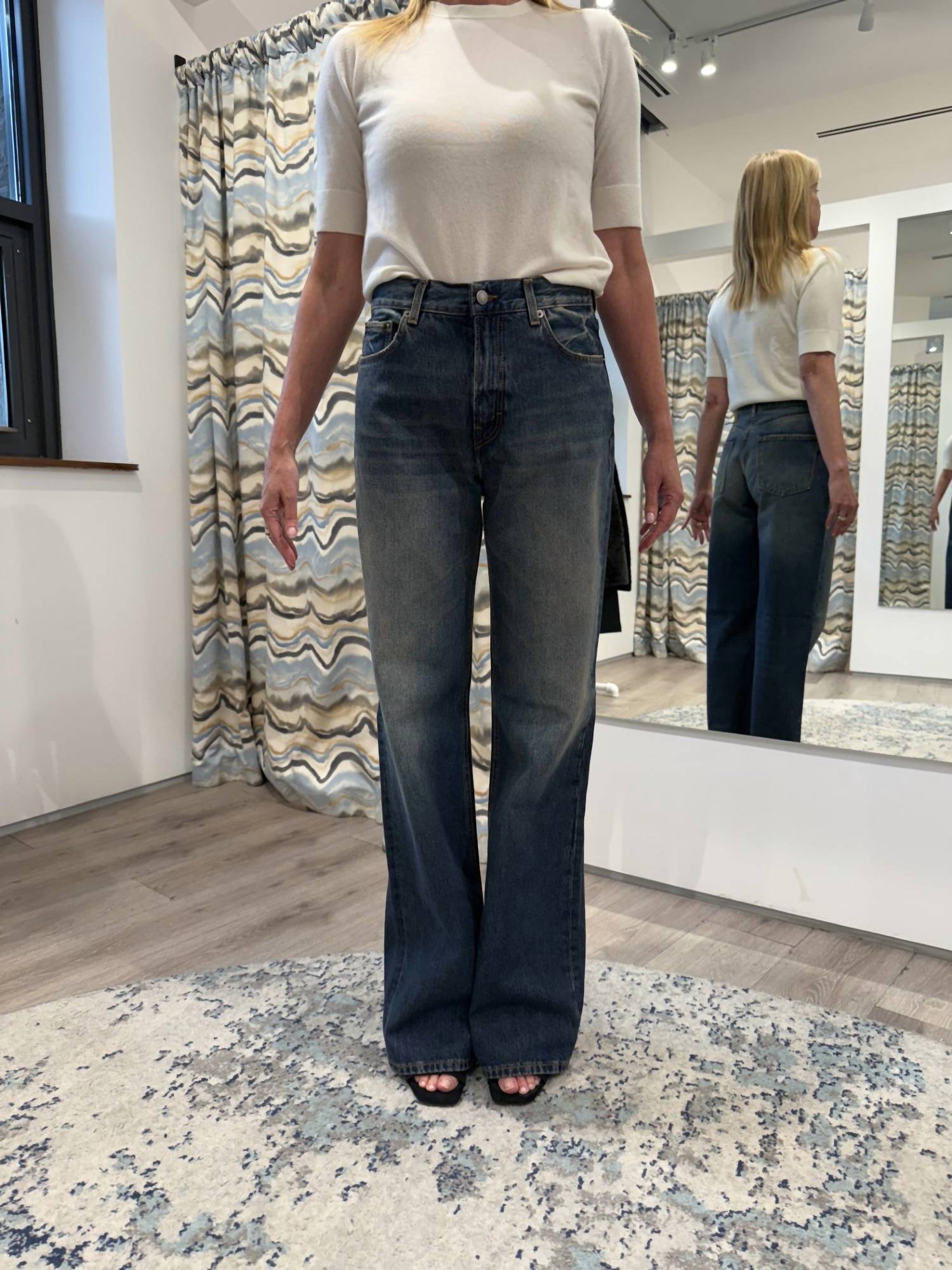 Haikure Korea Denim Jean in intense blue - women's jeans