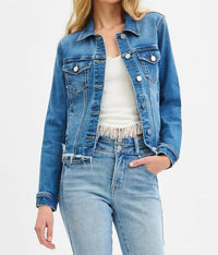 Risen - Fray Hem Western Jean Jacket