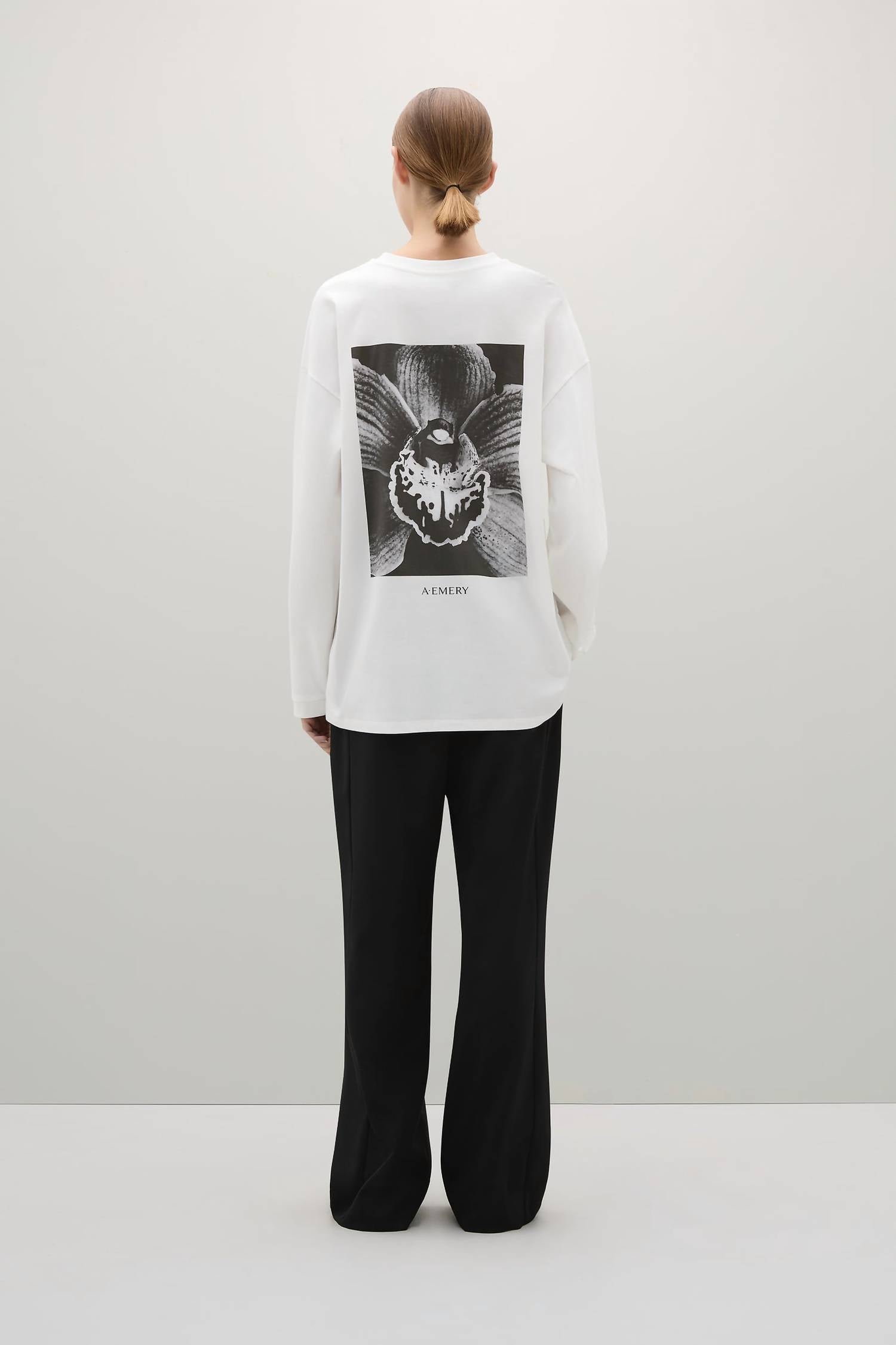 A.Emery Orchid Long Sleeve T-shirt in white - women's long sleeve top - view 5