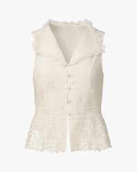 We Wore What - Lace Button Up Top