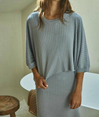 By Together - Off The Grid Ribbed Knit Dollman Top