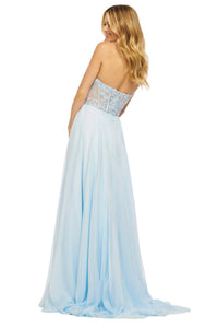 Sherri Hill - Strapless Delicate Floral Prom Dress