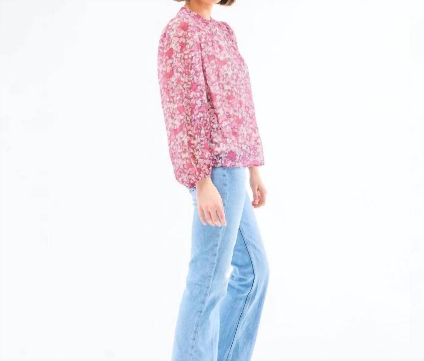Mary Square Brianna Daydreaming Top in pink - women's blouse - view 5