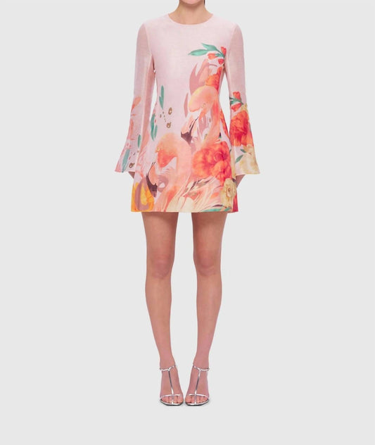 Leo Lin - Suzanne Bell Sleeve Mini Dress