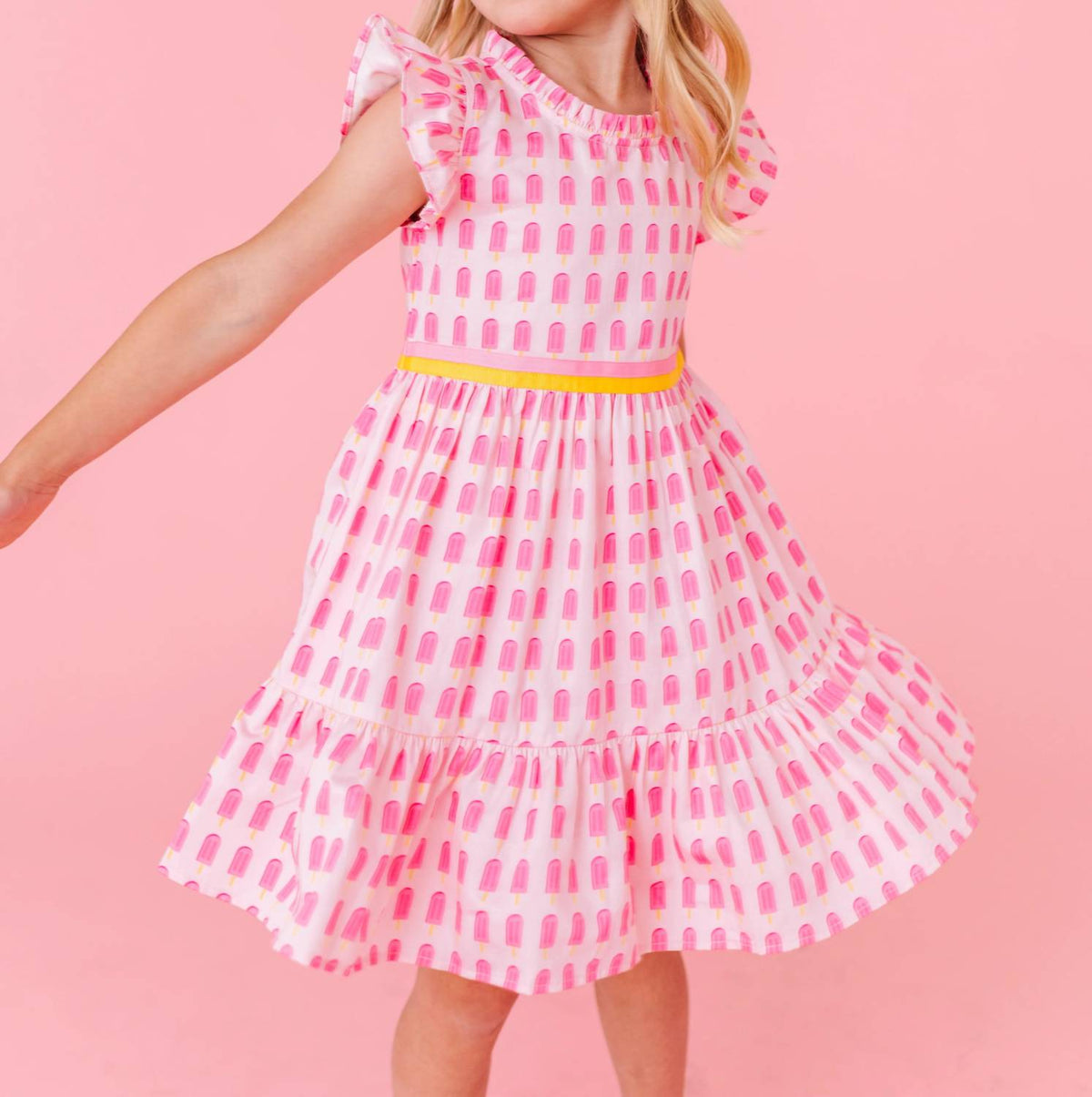 Tuktuk Designs - Girl's Popsicles Print Ruffle Dress