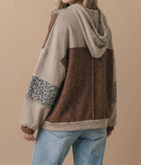 Haptics - Patchwork Button Up Hoodie