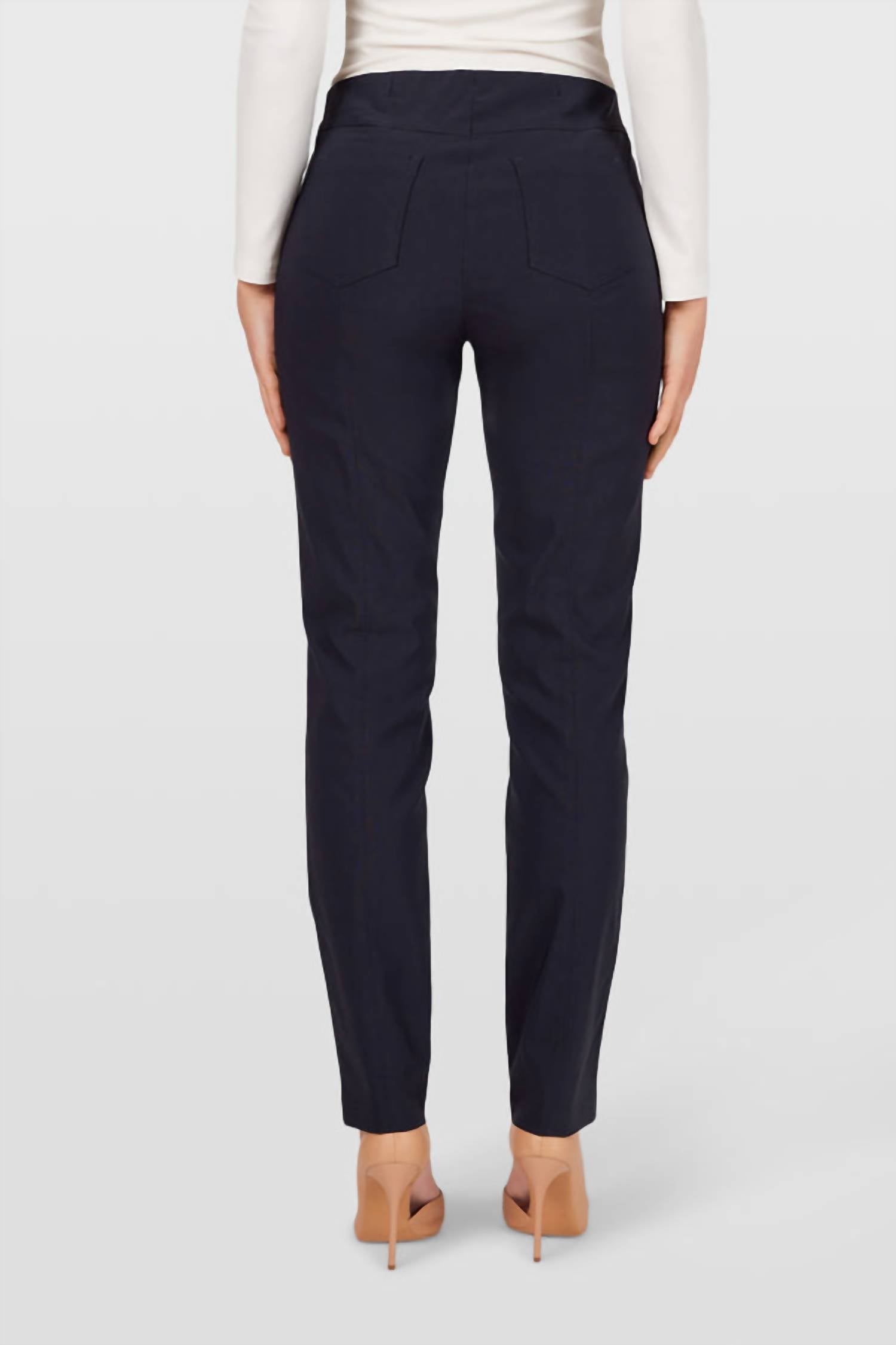 ROBELL Bella Trouser Pant in navy - women's pants - alternate view