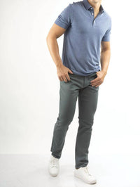 JACHS NEW YORK Straight Fit 5 Pocket Summer Commuter Pants in grey - men's pants - view 4