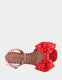 Betsey Johnson Women's Kendal Bow Novelty Heart-heel Sandal in red pink - women's heels - view 6