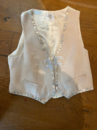 Forte Forte - Women's Viscose Wool Slub Pearl Embroidered Vest