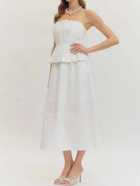 Entro - Corinne Strapless Midi Dress