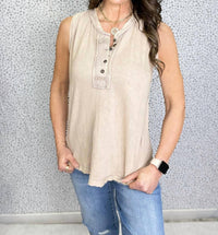 Zenana - Everyday Acid Washed Cotton Top