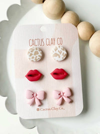 Cactus Clay Co. - Women's Kiss Me Pretty Earring Set