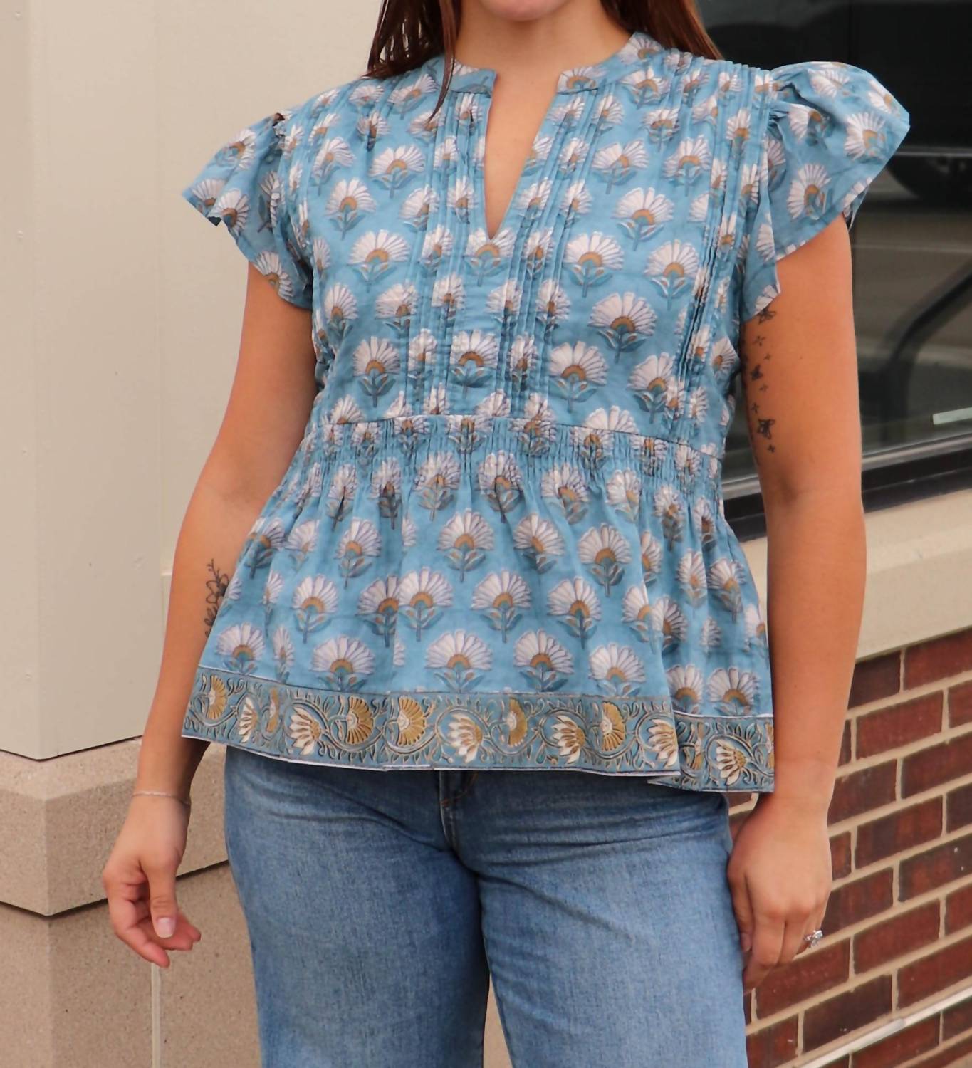 Victoria Dunn - Violet V-neck Blouse