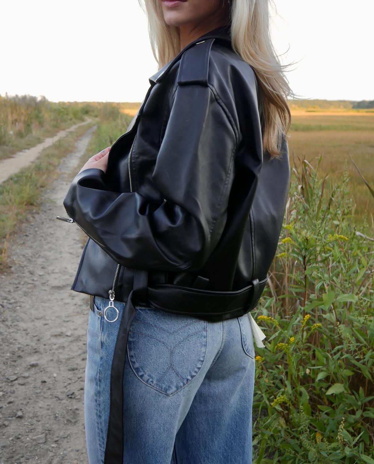 We Wore What - Cropped Moto Jacket
