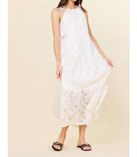 Skies Are Blue - Eyelet Tiered Maxi Dress